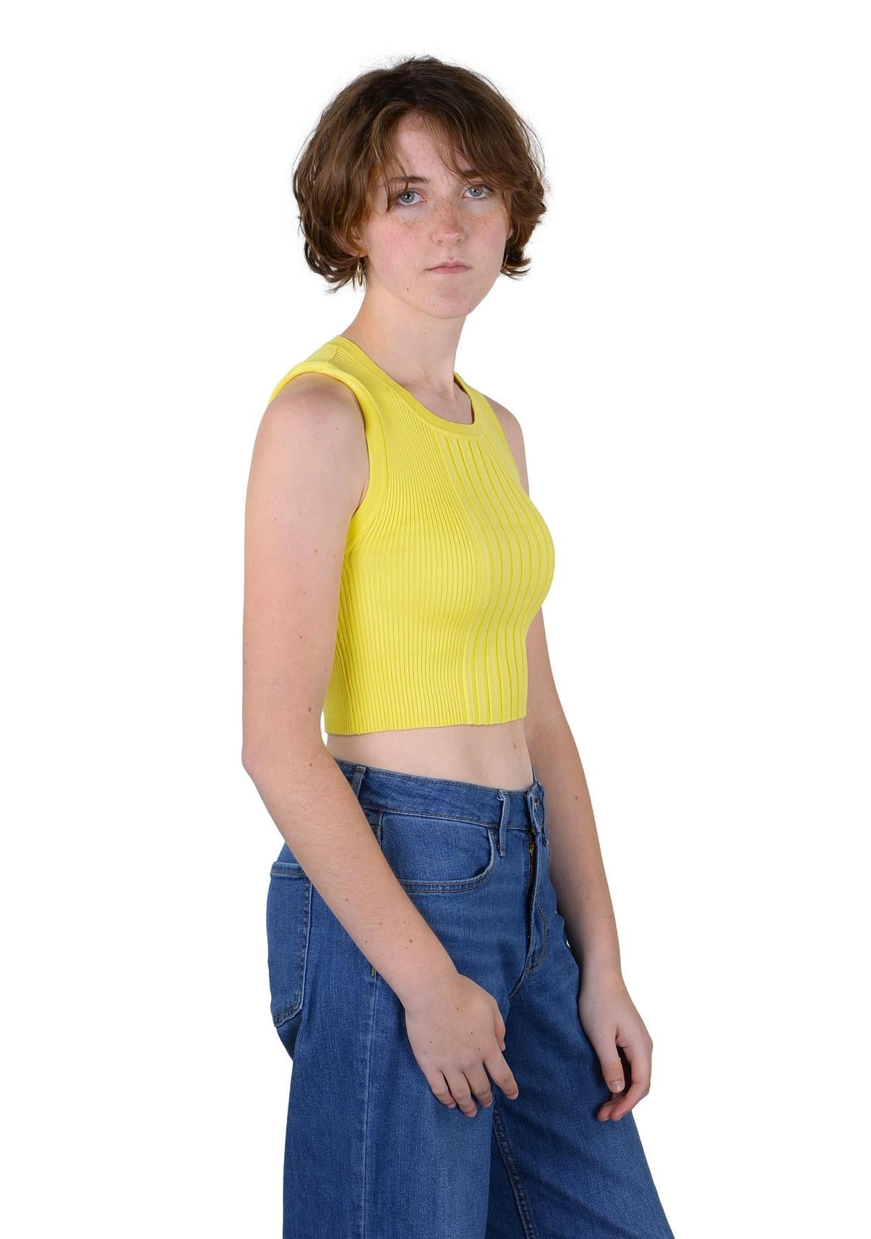 Socal Look Women’s Ribbed Knit Sleeveless Crop Tank Top