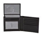 Timberland Men's Genuine Leather Bifold Passcase Wallet with Flip ID Pocket