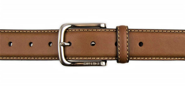 Tommy Hilfiger Men's 35MM Wide Leather Stitched Edge Casual Belt