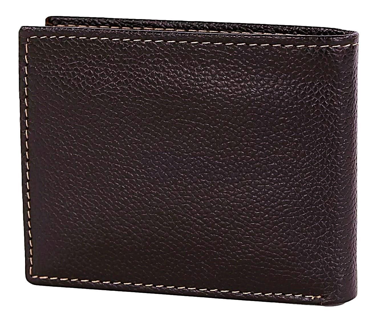 Timberland Men's Genuine Leather Bifold Passcase Wallet with Flip ID Pocket