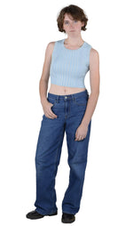 Socal Look Women’s Ribbed Knit Sleeveless Crop Tank Top