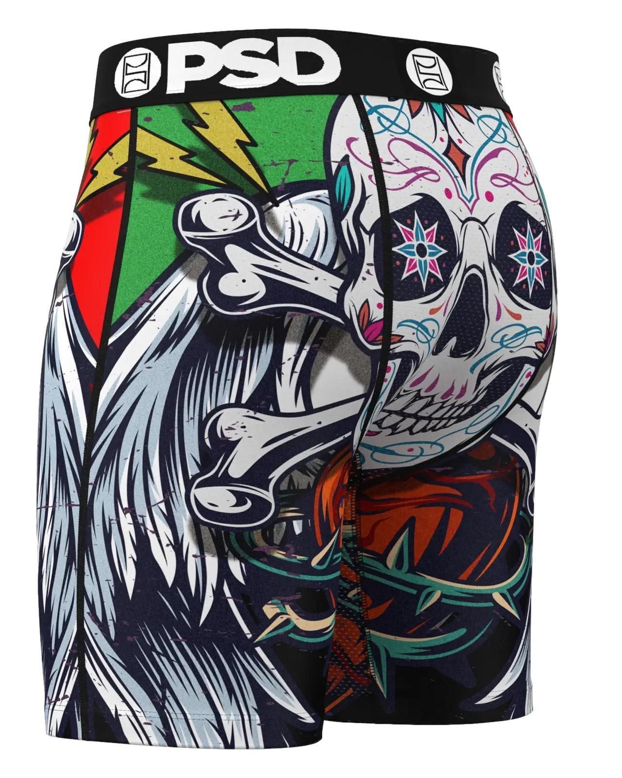 PSD Men's Skull Burst Boxer Briefs - Breathable and Supportive Underwear
