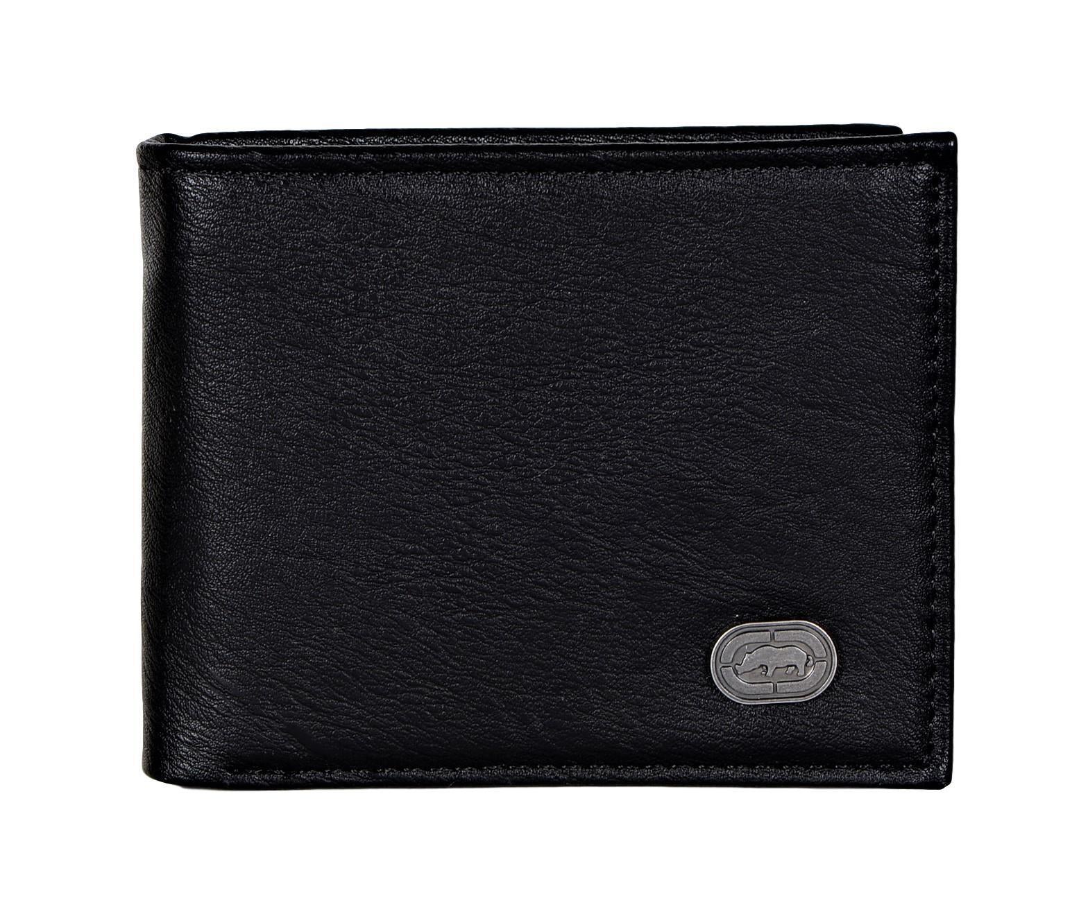 Size  one size Men's Bifold Wallet with Flip-Out ID and Metal Logo