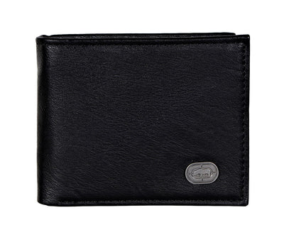 Size  one size Men's Bifold Wallet with Flip-Out ID and Metal Logo