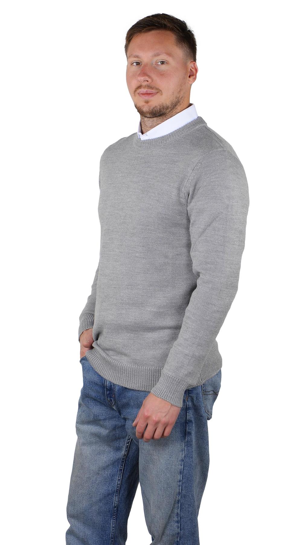 Socal Look Men's Sweater Crew Neck Long Sleeve Acrylic Pullover