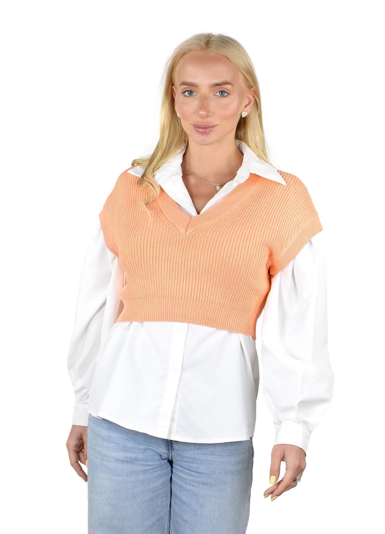 Socal Look Women's Sleeveless V-Neck Crop Top in Stretchable Viscose