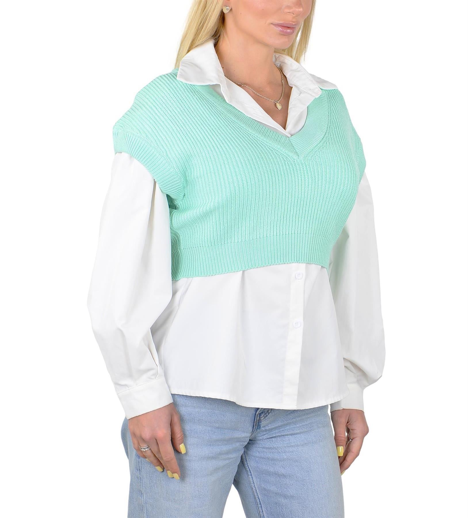 Socal Look Women's Sleeveless V-Neck Crop Top in Stretchable Viscose