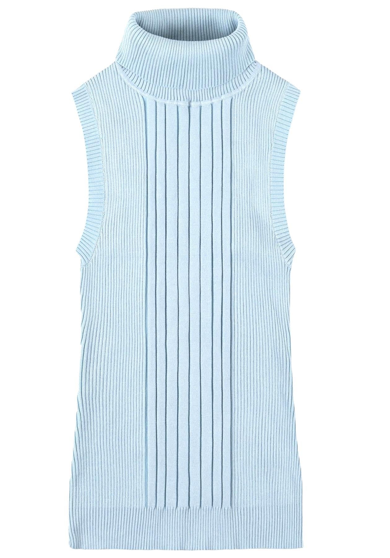 Socal Look Ribbed Women’s Sleeveless Turtleneck Top Y2K Cute