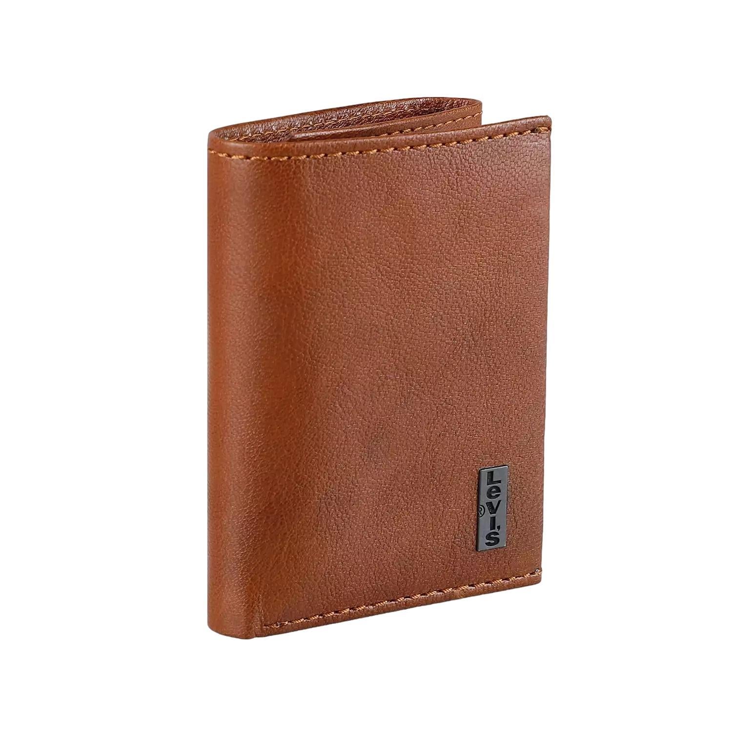 Levi's Men's RFID Trifold Leather Wallet -Slim Classic Billfold