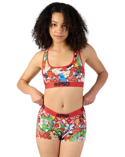 PSD Women Boy Shorts - Looney Holiday Full Coverage Stretch Underwear