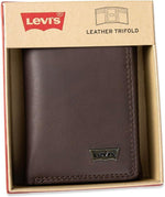 Levi's Men's RFID Trifold Leather Wallet -Slim Classic Billfold