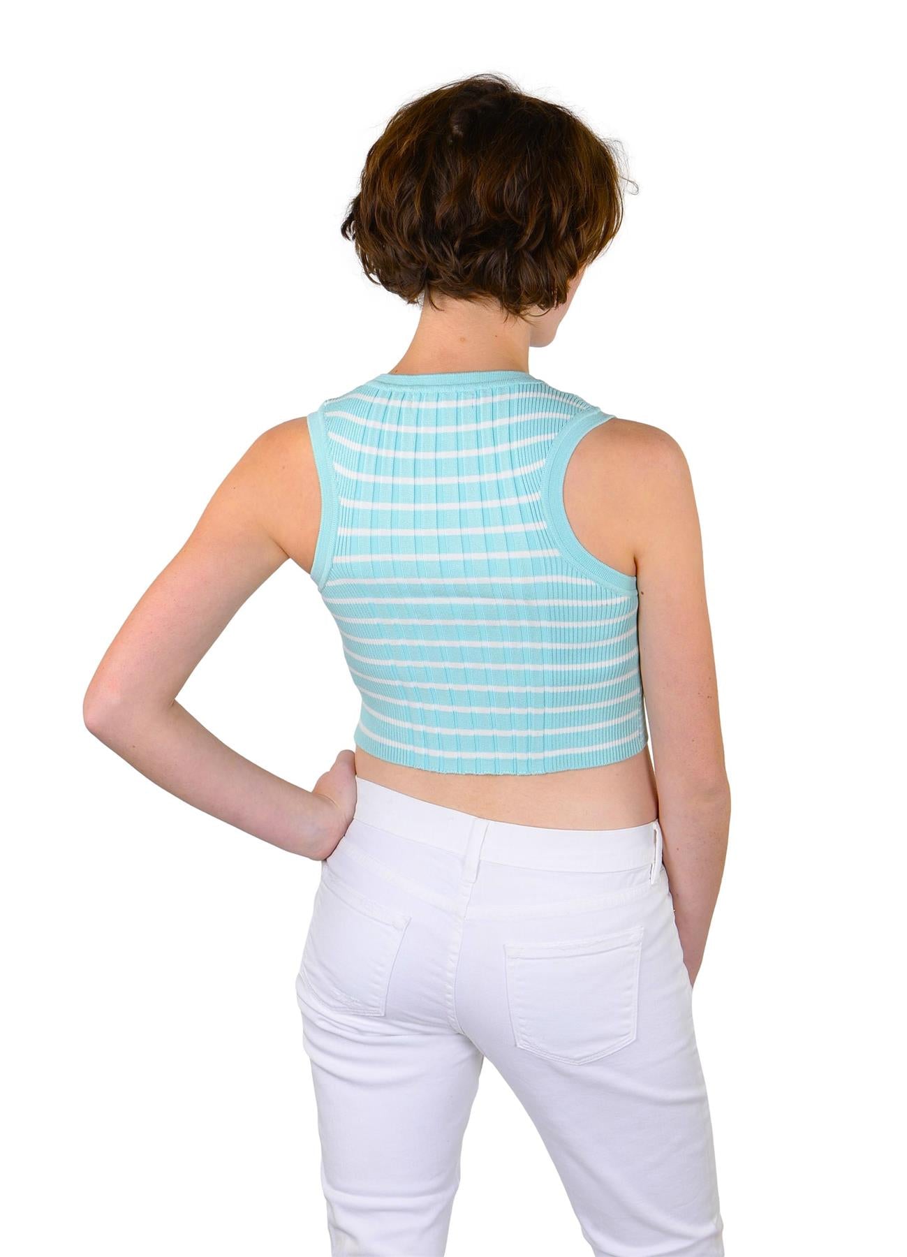 Socal Look Women’s Ribbed Knit Sleeveless Crop Tank Top