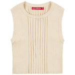 Socal Look Women's Sleeveless Crew Neck Sweater Top in Stretchable Viscose Blend