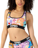 PSD Women Sports Bra Care Bear Homies - Racerback, Breathable Microfiber Fabric