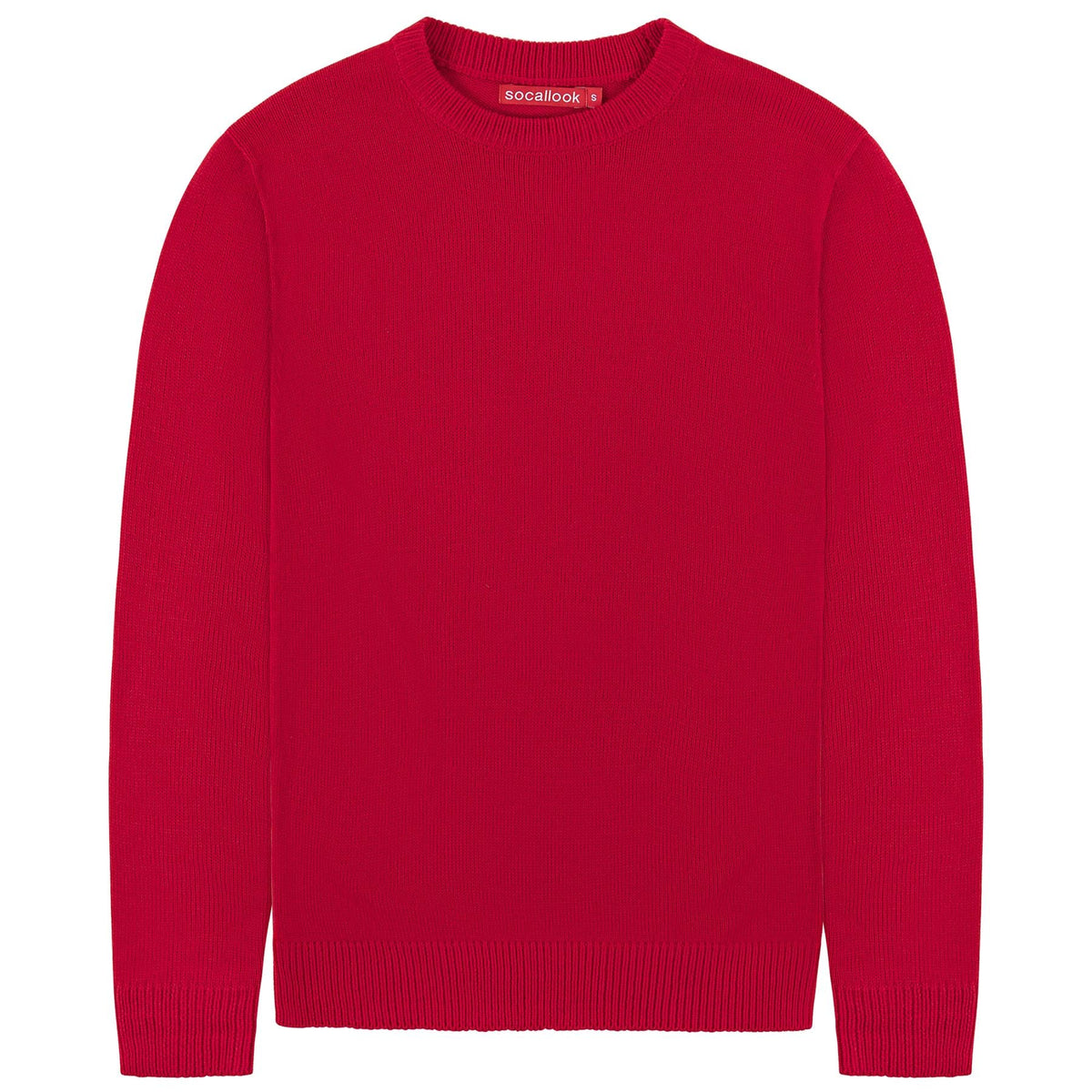 Socal Look Men's Sweater Crew Neck Long Sleeve Acrylic Pullover