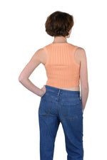 Socal Look Women’s Ribbed Knit Sleeveless Crop Tank Top