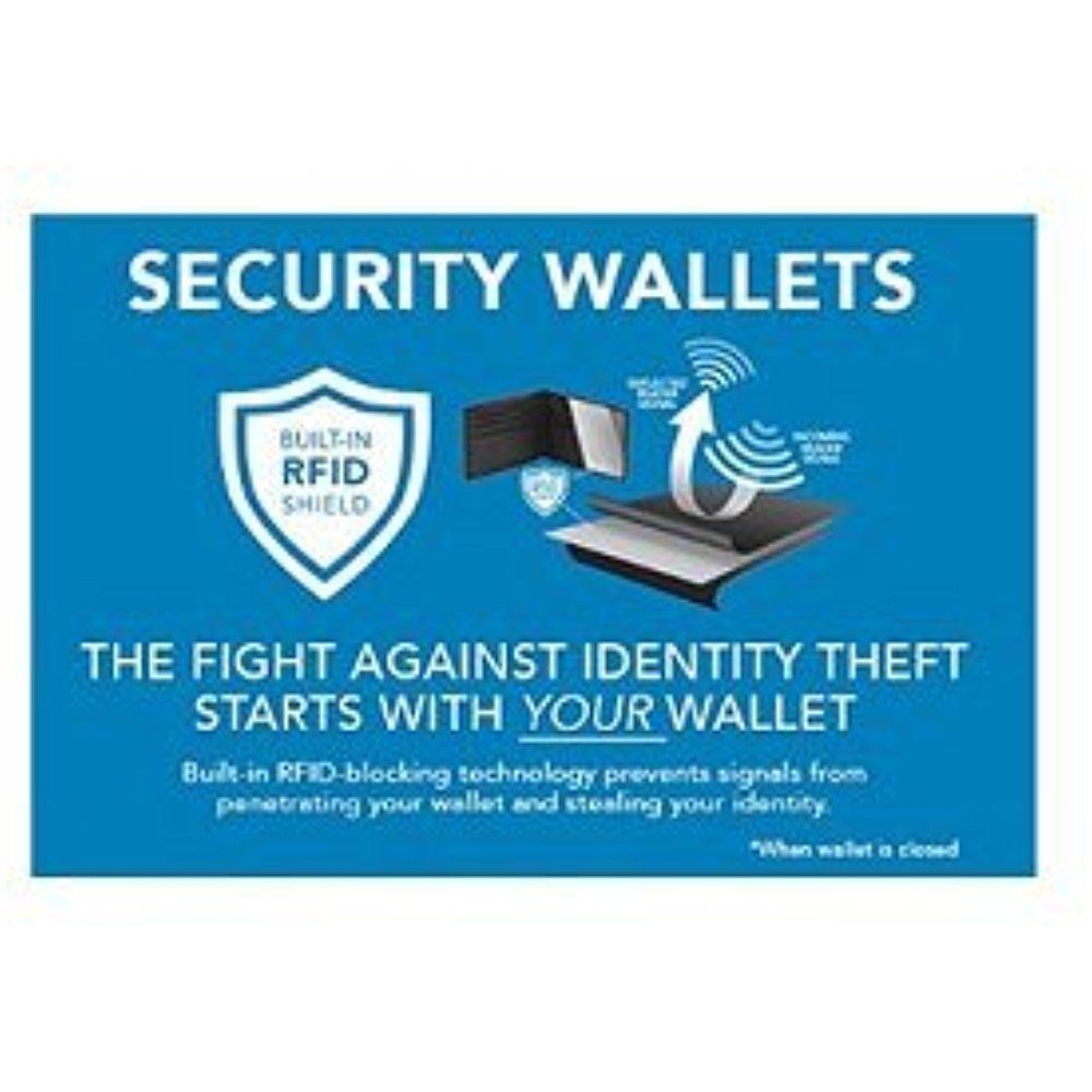 Dockers Men's Leather Trifold Wallet RFID Extra Capacity Slim Black