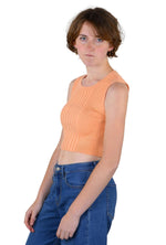 Socal Look Women’s Ribbed Knit Sleeveless Crop Tank Top
