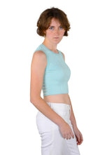 Socal Look Women’s Ribbed Knit Sleeveless Crop Tank Top