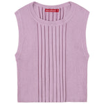 Socal Look Women's Sleeveless Crew Neck Sweater Top in Stretchable Viscose Blend