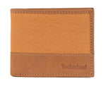 Timberland Men's Genuine Leather Bifold Passcase Wallet with Flip ID Pocket