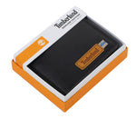 Timberland Men's Genuine Leather Bifold Passcase Wallet with Flip ID Pocket
