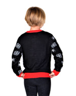 SOCAL LOOK Kids Unicorn Ugly Christmas Sweater – Black Long Sleeve Holiday Pullover for Boys & Girls, Festive Tacky Xmas Sweater