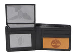 Timberland Men's Genuine Leather Bifold Passcase Wallet with Flip ID Pocket