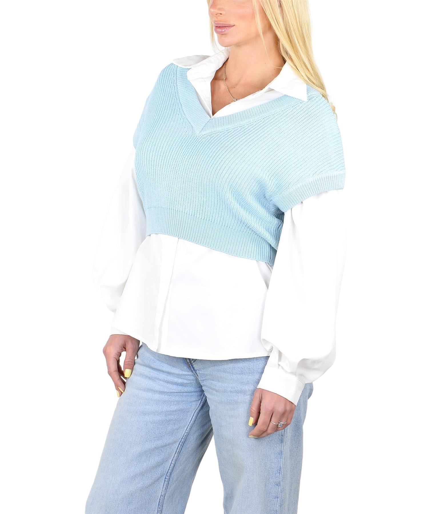 Socal Look Women's Sleeveless V-Neck Crop Top in Stretchable Viscose