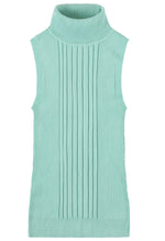 Socal Look Ribbed Women’s Sleeveless Turtleneck Top Y2K Cute
