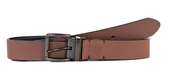 Dockers Men's 35MM Reversible Cut Edge Casual Leather Belt Brown Black