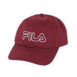 FILA Brick Red Strapback Hat Cap Gold Embroidered Logo Adjustable Unisex