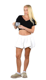 Socal Look Women's Sleeveless V-Neck Crop Top in Stretchable Viscose