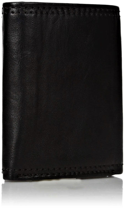Dockers Men's Leather Trifold Wallet RFID Extra Capacity Slim Black