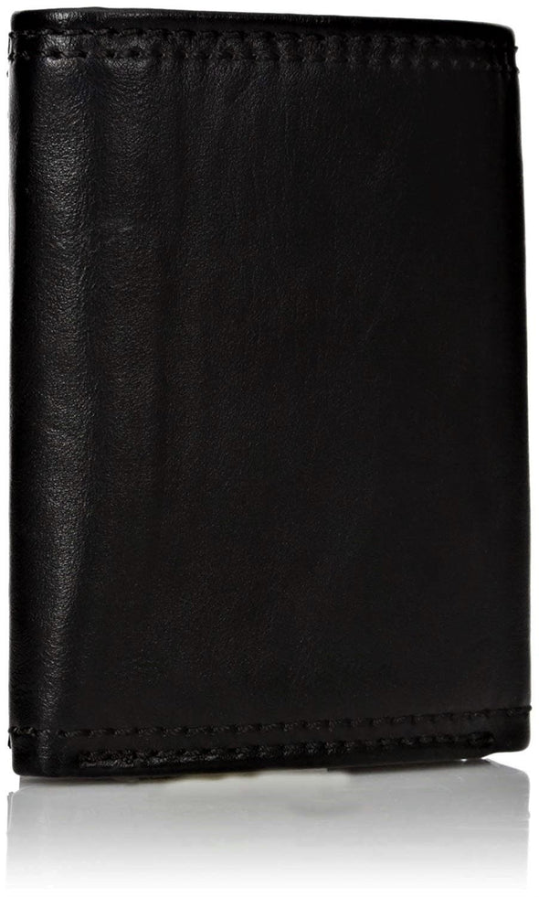 Dockers Men's Leather Trifold Wallet RFID Extra Capacity Slim Black