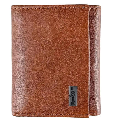 Levi's Men's RFID Trifold Leather Wallet -Slim Classic Billfold