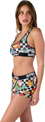 PSD Women Boy Shorts - LT Check Full Coverage Stretch Underwear