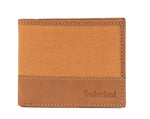 Timberland Men's Genuine Leather Bifold Passcase Wallet with Flip ID Pocket