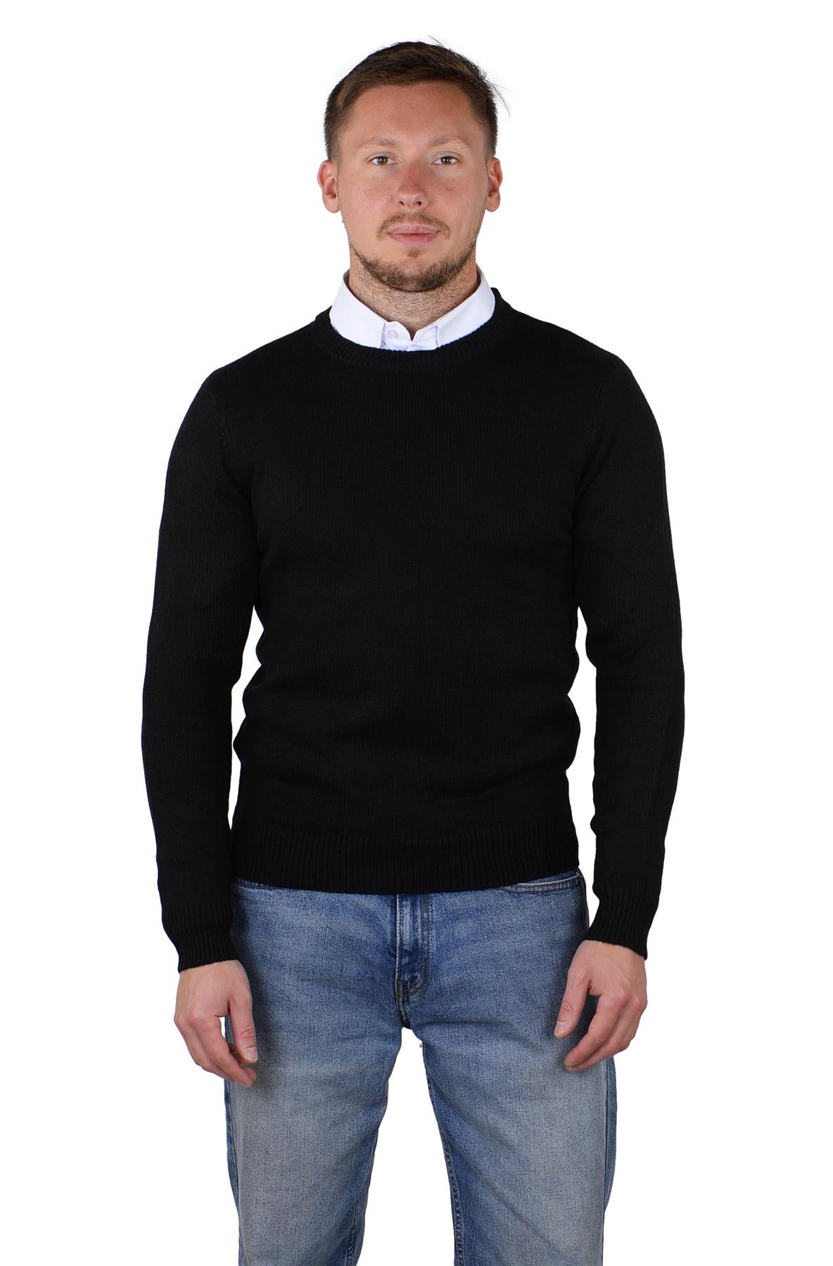 Socal Look Men's Sweater Crew Neck Long Sleeve Acrylic Pullover