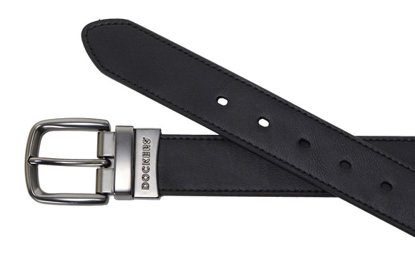 Dockers Men's 35MM Wide Reversible Dress Belt Black-Brown