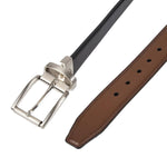 Docker's Men's 35MM Wide Reversible Stretch Belt Black Cognac