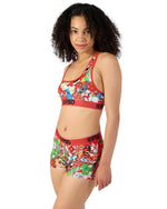 PSD Women Sports Bra Looney Holiday - Racerback, Breathable Microfiber Fabric