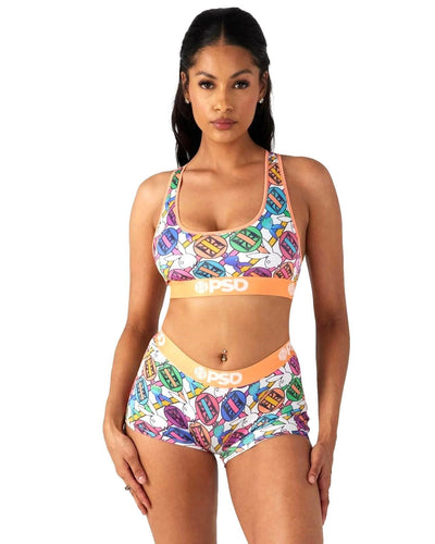 PSD Women's Playboy Geo Sports Bra Multicolor