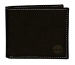 Timberland Men's Genuine Leather Bifold Passcase Wallet with Flip ID Pocket