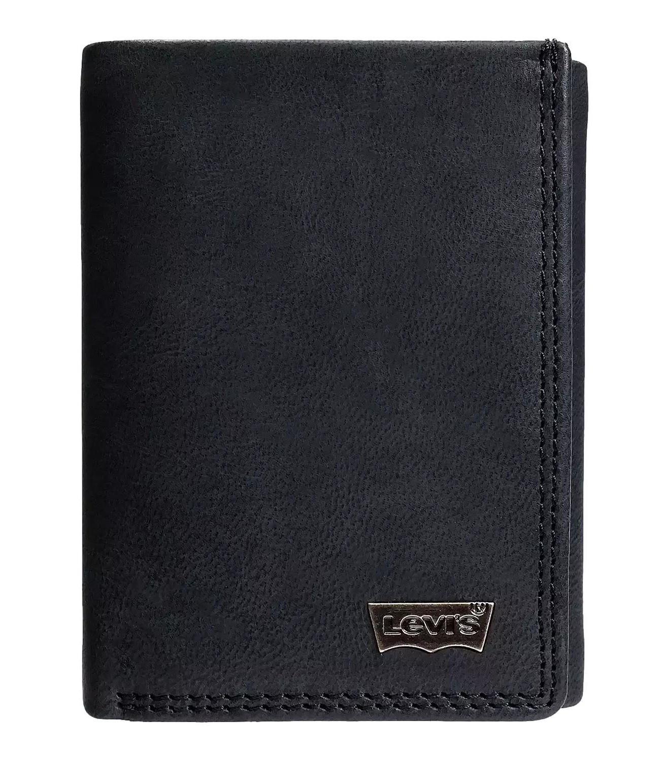 Levi's Men's RFID Trifold Leather Wallet -Slim Classic Billfold