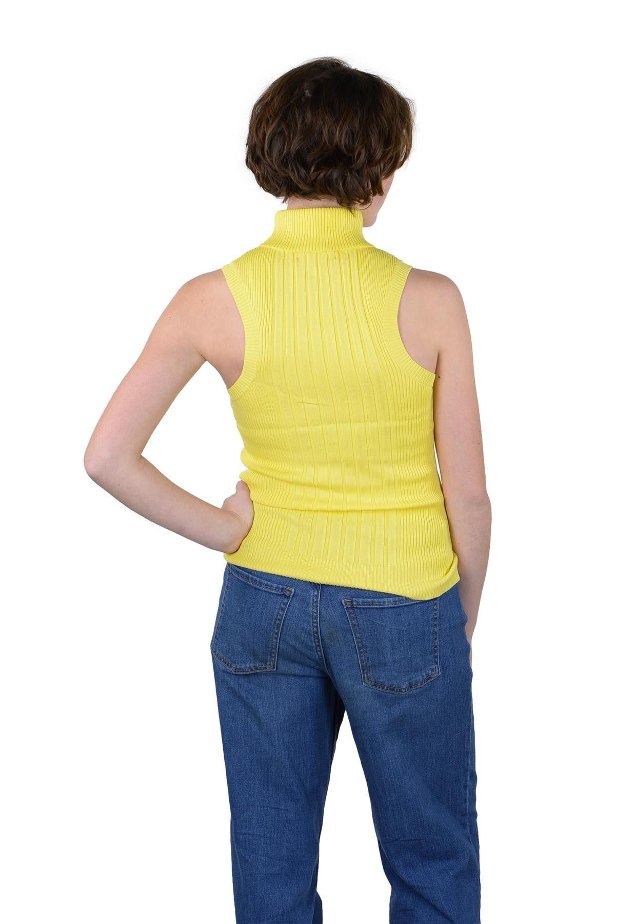 Socal Look Ribbed Women’s Sleeveless Turtleneck Top Y2K Cute