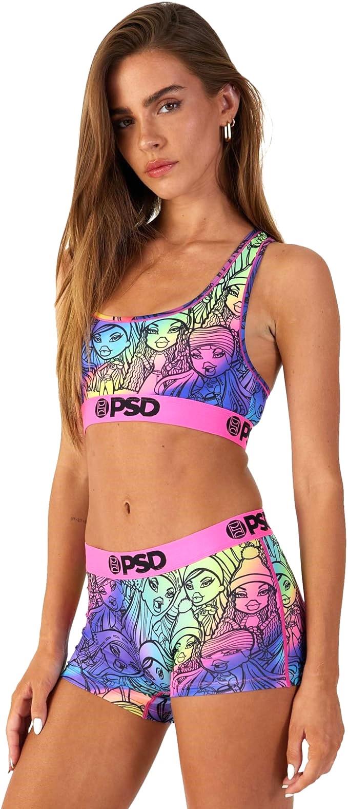 PSD Women's Bratz Rainbow Sports Bra Multicolor