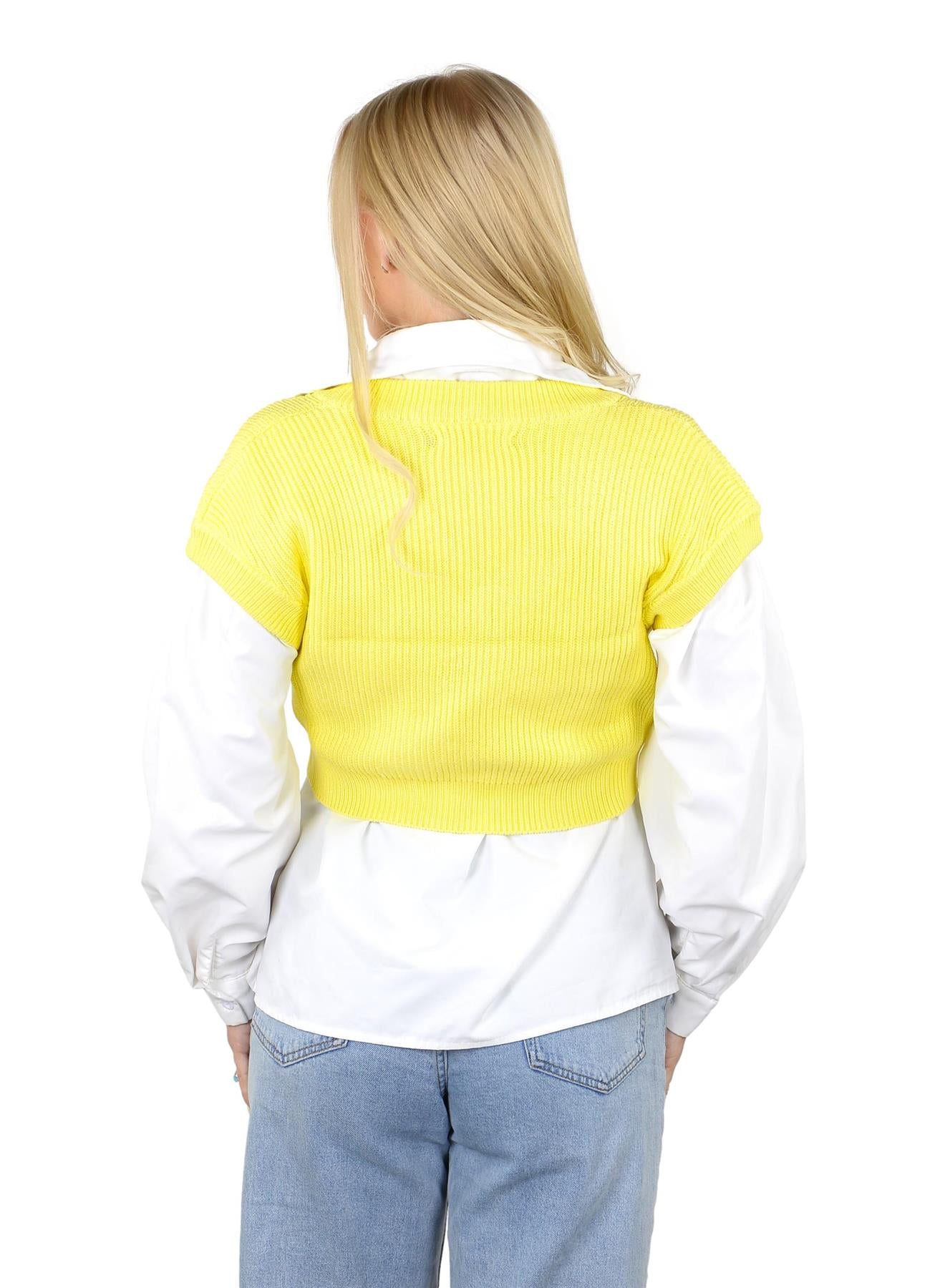 Socal Look Women's Sleeveless V-Neck Crop Top in Stretchable Viscose