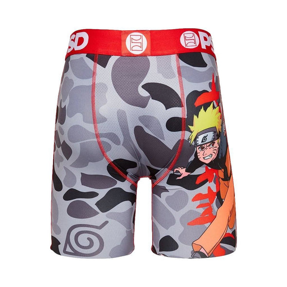 PSD Underwear Men's Naruto Uzumaki Camo Boxer Brief Black