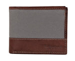 Timberland Men's Genuine Leather Bifold Passcase Wallet with Flip ID Pocket